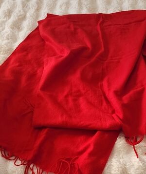 Red Women's Scarf - Classic Solid Wrap